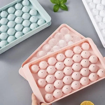 Plastic Reusable Flexible Round Ice Cube Trays Pack of 1