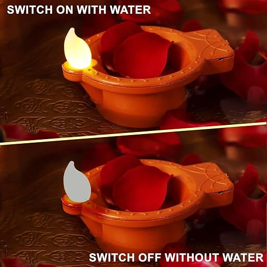 Water Sensor Diya – Floating LED Light for Home &amp; Festival Decoration