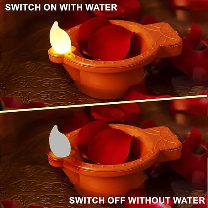 Water Sensor Diya – Floating LED Light for Home &amp; Festival Decoration