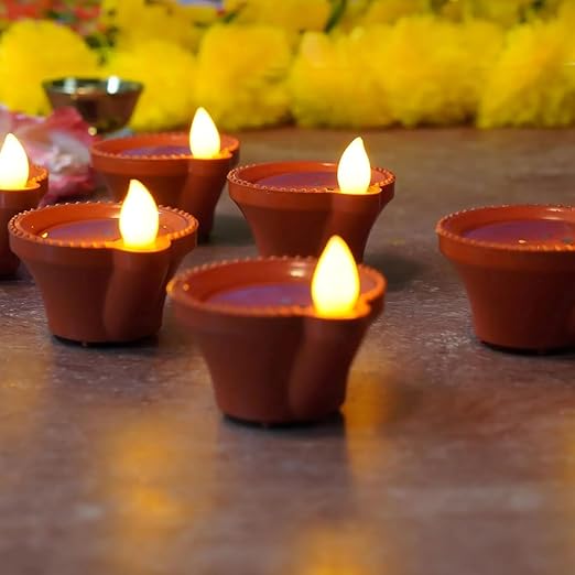 Water Sensor Diya – Floating LED Light for Home &amp; Festival Decoration
